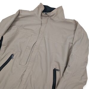 Zero Restriction Gore-Tex TL2 Contender Golf Jacket Mens XL Tan Beige Waterproof